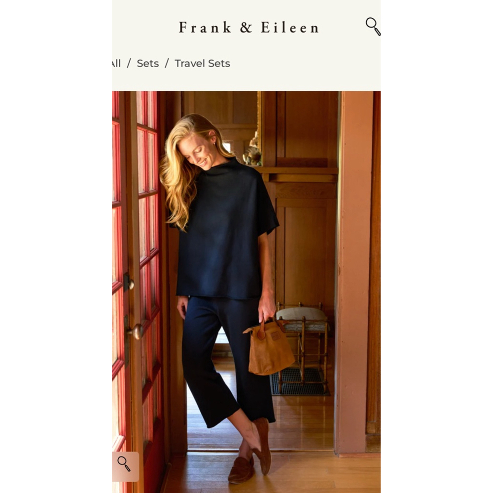 New Frank & Eileen Audrey O/S Funnel Neck Capelet Navy